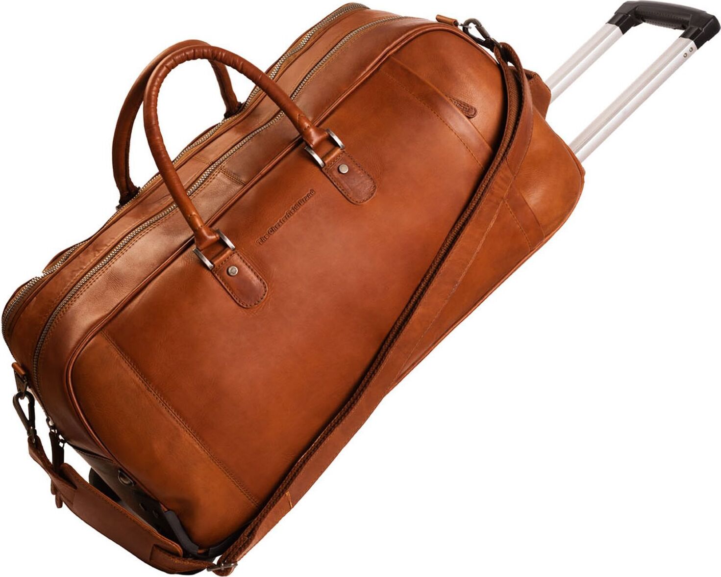The Chesterfield Brand Leder Reisetasche Umhängetasche Jayven Trolley Travelbag Cognac braun 60cm