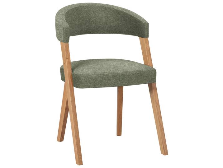 Venda Stuhl, Grün, Wildeiche, Holz, Textil, Wildeiche,Wildeiche, massiv,massiv, Uni, eckig, 56x81x66 cm, Lederauswahl, Stoffauswahl, Esszimmer, Stuhl, Esszimmerstühle