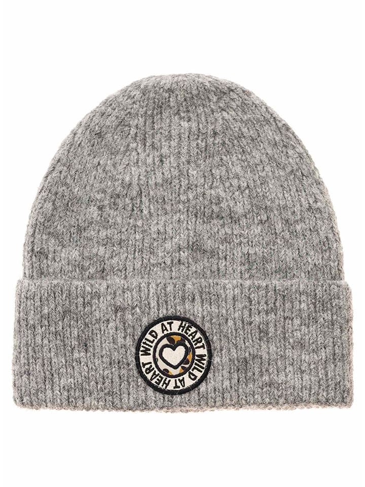 Zwillingsherz Mütze "Wild at Heart" in Grau - onesize