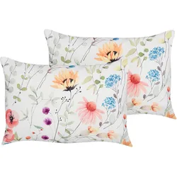 OUTDOOR-KISSEN 2er-Set Blumenmuster mehrfarbig 40/60 cm Monesi