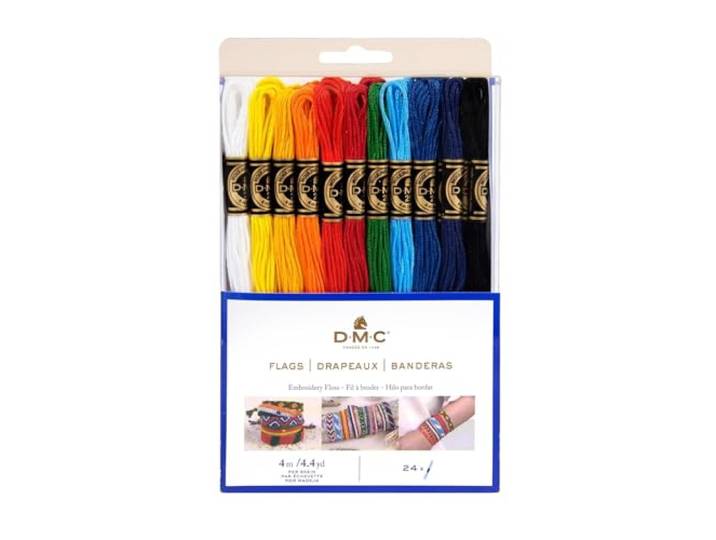 DMC - DMC (12x4m) Mouliné 100% Gemerceriseerd Gestrand Katoen Borduurwerk Floss Vlaggen Assortiment Set - 1 Set