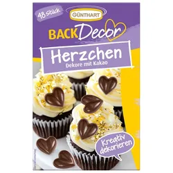Schokoladendekorationen Herz, 12 St.