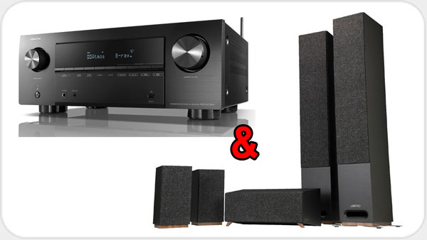 Jamo Denon Heimkinopaket S 809 HCS + AVR X2700H AV Receiver *schwarz* JA200311