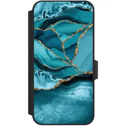 Nivocase Klapphülle für Samsung Galaxy A15 5G Handyhülle aus Kunst Leder NIVOflip schwarz Edelstein Glitzer (Samsung Galaxy A15 5G), Smartphone Hülle, Schwarz