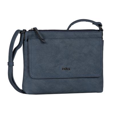 Umhängetasche GABOR "Avaly", Damen, Gr. B/H/T: 25,5cm x 18,5cm x 4cm, blau, Polyurethan, clean, gepflegt, unifarben, Taschen Umhängetasche, aus weichem nubukiertem Lederimitat, modischer kompakter Begleiter