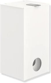 Hewi System 900 Hygieneabfallbehälter 900.05.00660DX Edelstahl pulverbeschichtet weiß tiefmatt, mit Hygienebeutelspender