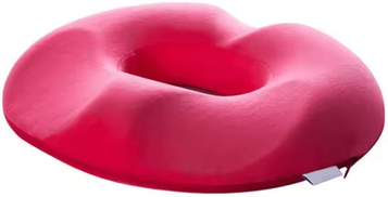 Inspire Essentials Orthopedic Donut Pillow Seat Cushion With Memory Foam For Tailbone And Hemorrhoid Relief pink