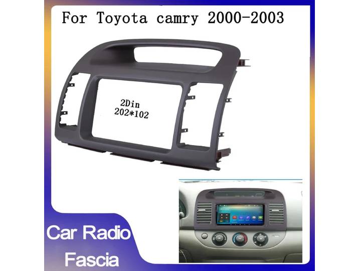 2din autoradio tableau de bord Fascia pour Toyota Camry 2002-2006 autoradio Fascia voiture réaménagement cadre panneau lecteur DVD lunette
