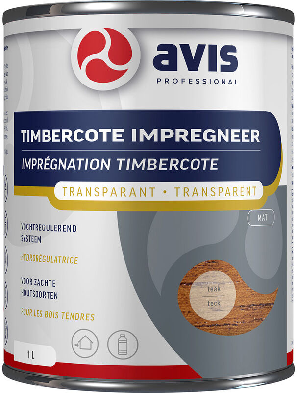 Avis Timbercote Impregneer Transparant 1L teak