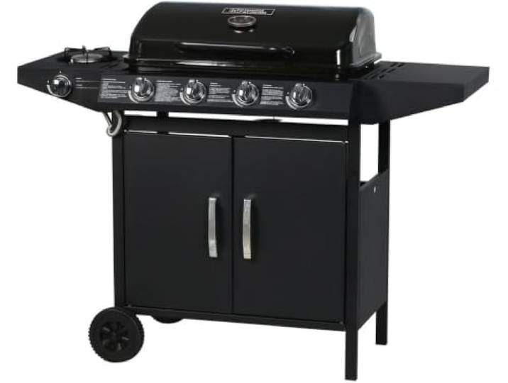 Gasgrill Festa 5 - 5 Brenner davon 1 Seitenbrenner - 12,9 kW- Schwarz