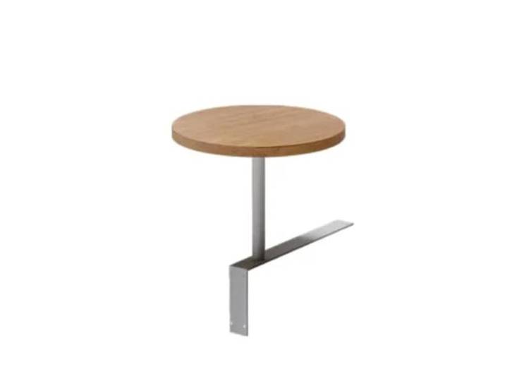 Milchteeladen, Bäckerei, Kleines Café Mit Rundem Tisch Platzsparender Wandtisch(White rod 40x 35cm)