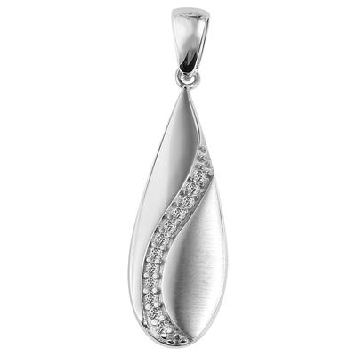 Kettenanhänger AKZENT "Reyna" aus 925 Sterlingsilber, rhodiniert, langlebig", silber (silberfarbig), Schmuckanhänger, Damen, Silber 925 (Sterlingsilber), Kettenanhänger