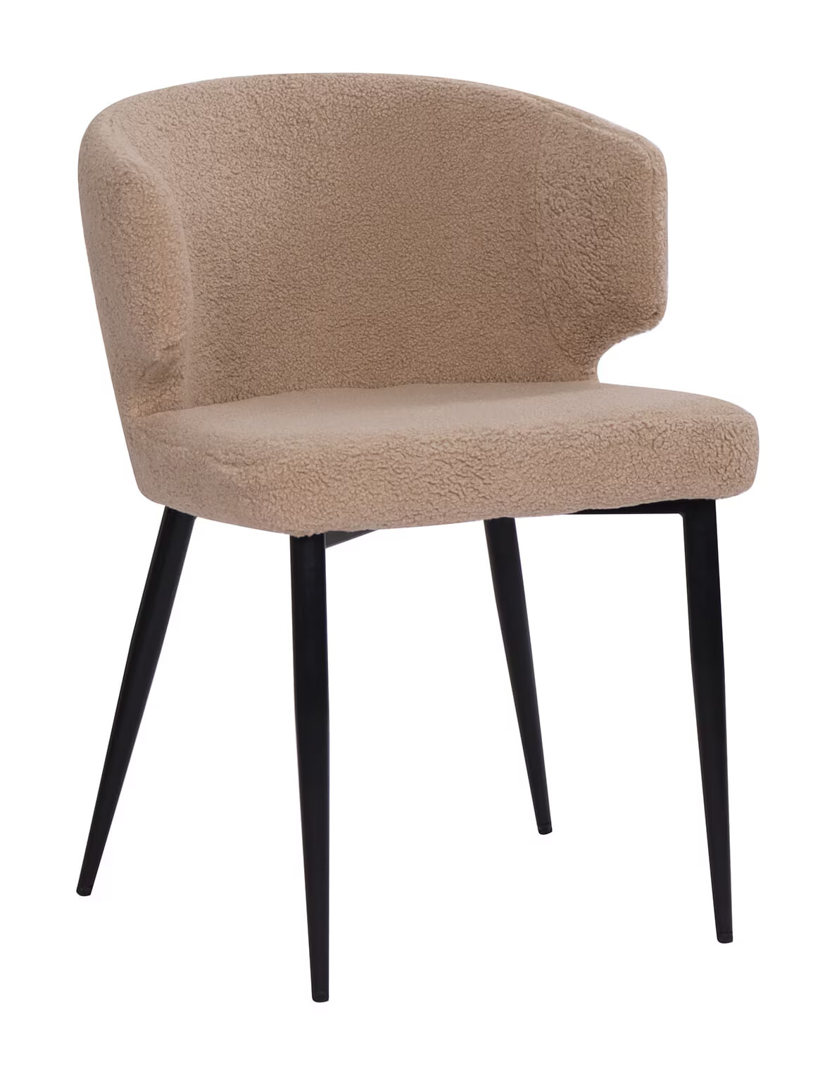 Artistiq Living Eetkamerstoel Feigy Teddy - Beige boucle met armleuningen