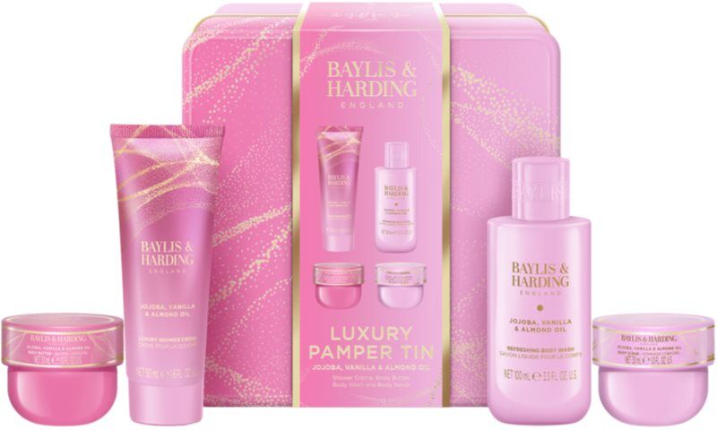 Baylis & Harding Jojoba, Vanilla & Almond Oil gift set tin box