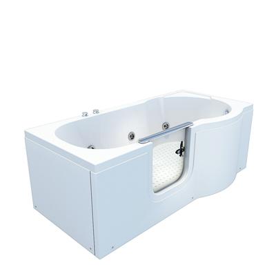 AcquaVapore Seniorenwanne mit Tür Whirlpool S12-WP-L Badewanne 170x85cm ohne Armatur