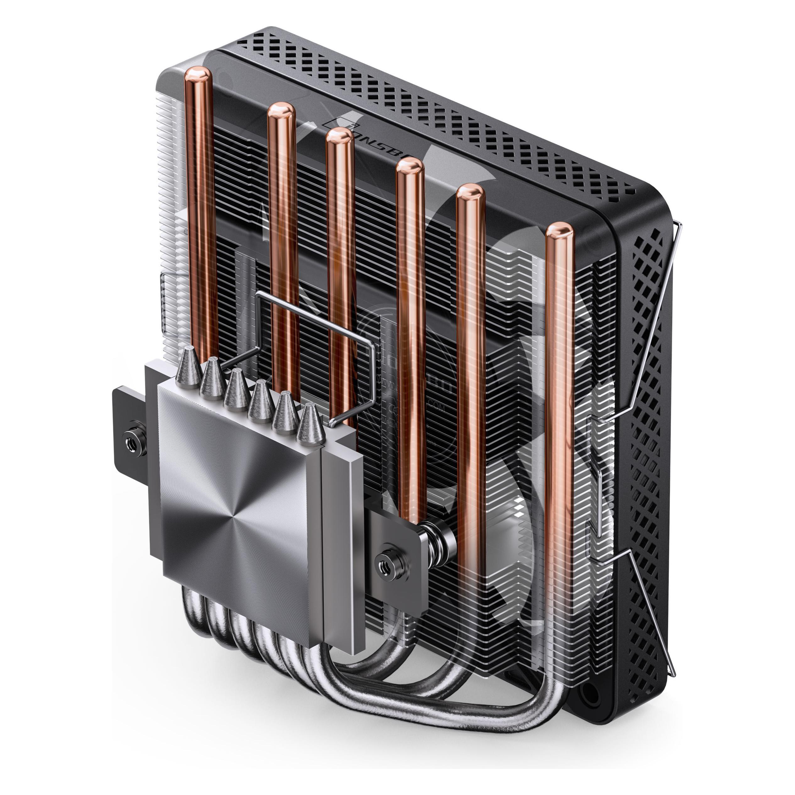 Jonsbo HP600 CPU-Kühler, 120 mm - schwarz (66 mm) (HP-600 BLACK)
