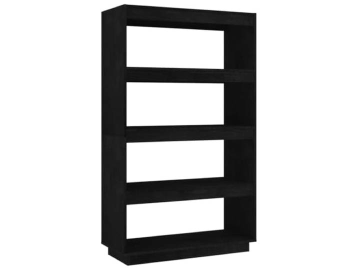 KDVXBCQJH Standregal Massivholz Kiefer 80x35x135 cm Raumteiler Schwarz Vielseitiges Holzregal aus Kiefernholz für Wohnzimmer und Flur, bietet reichlich Stauraum und dient als Raumteiler.