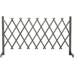 vidaXL Garten-Rankzaun Grau 150x80 cm Massivholz Tanne