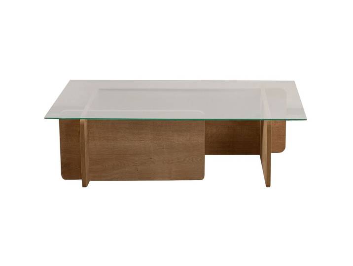 Salontisch Georis eiche/transparent Glas/Holzwerkstoff B 105 H 30 cm