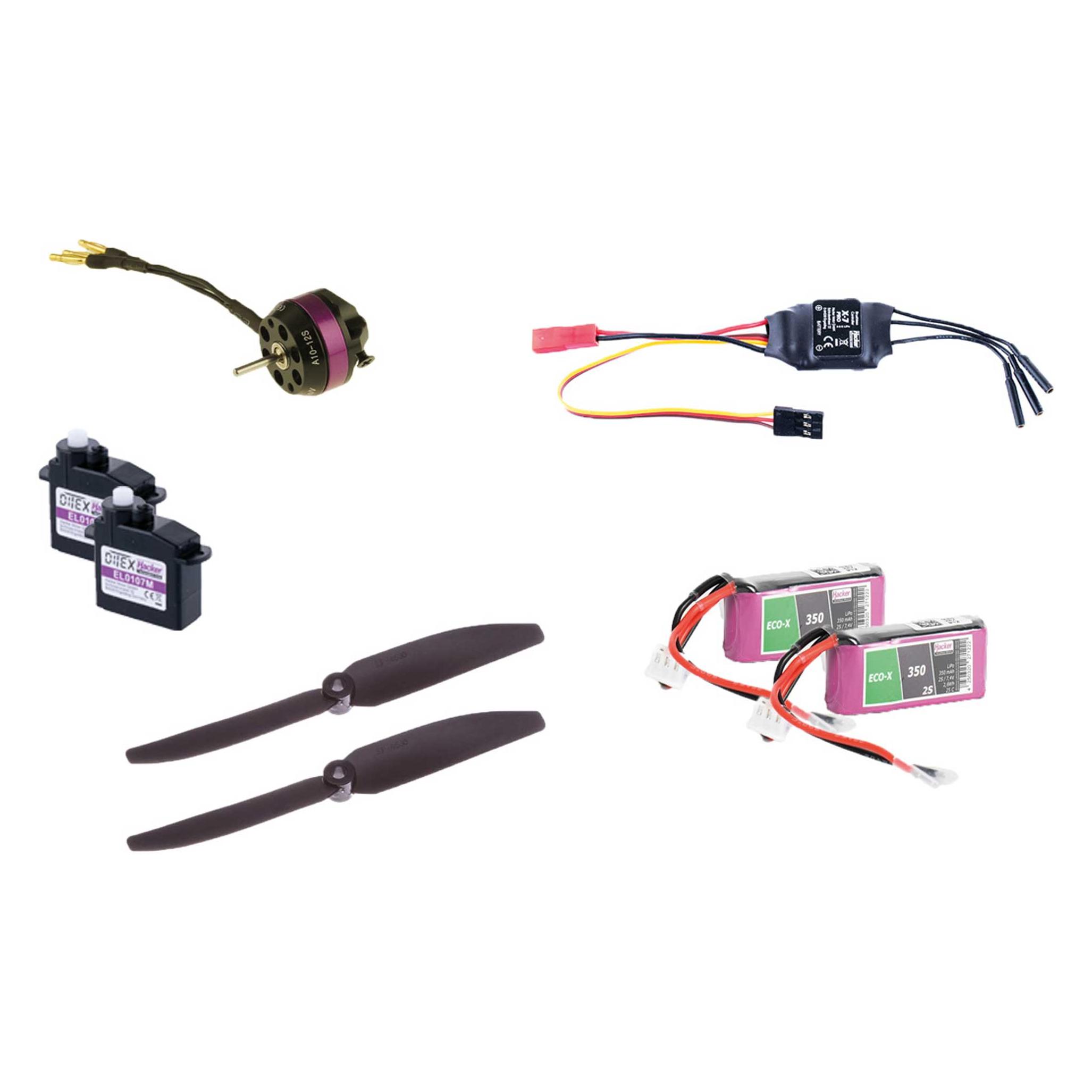 Hacker SkyFighter² Elektronikset mit Antrieb, Servos und Lipo Akku (10949255)
