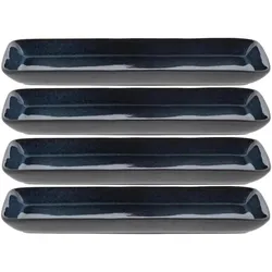 Bitz, Serviergeschirr, Servierplatte 4 Stück, Blau/Schwarz