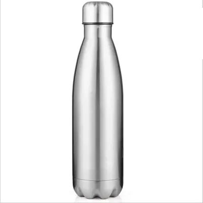 Combo Retail Shop Double Wall Stainless Steel Water Bottle, Insulated Thermos, Keep Hot And Cold, Vacuum Flask, Sport Bottle silver 1000ml