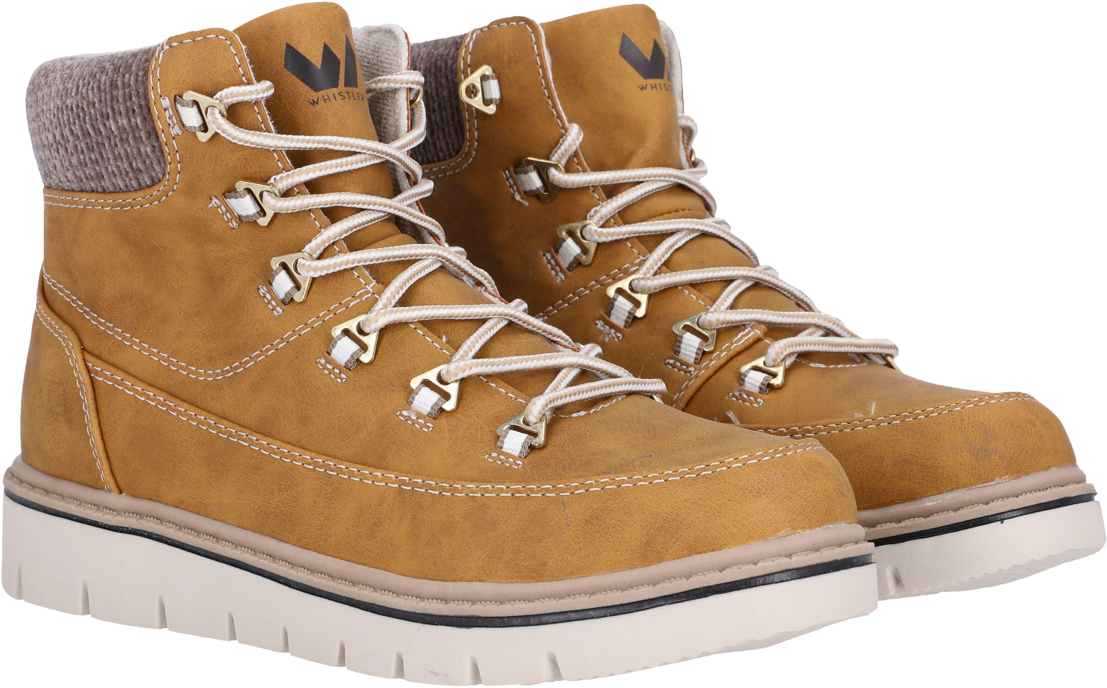 Winterboots WHISTLER "Naje W Boot", Damen, Gr. 36, gefüttert wärmend, gelb (wheat), Synthetik, Textil, Schuhe Winterboots, Winterstiefel, Schnürstiefel, Winterschuhe, Snowboots, gefüttert wheat 36, gefüttert wärmend