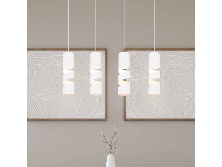 Trio Lighting Hängeleuchte Stream, dimmbar, weiß / opal, für Wohn- / Esszimmer, Metall, Modern