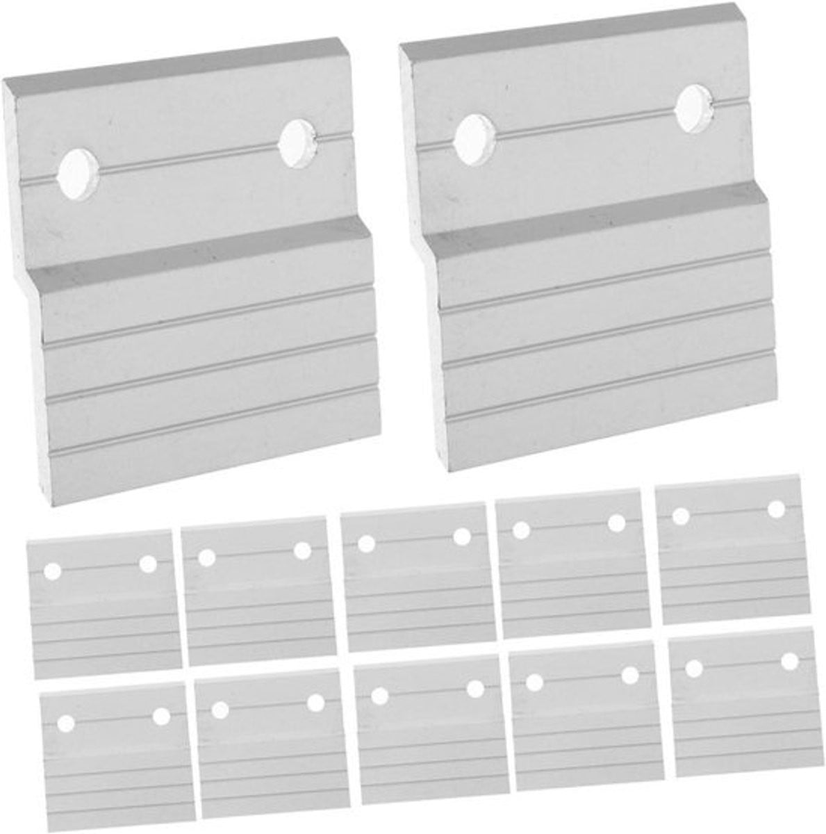 Set van 6 zilveren spiegelhangers met Franse schoenplaat design voor wandmontage van schilderijen en foto's