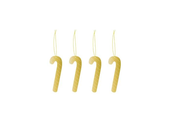 Cooee Design Cooee Décoration de Noël Laiton Lot de 4 Candy cane