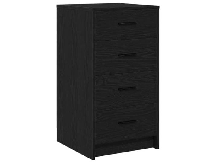 Roanoer Sideboard Schwarz Eichen-Optik 40x41x75 cm Holzwerkstoff Kompakte Kommode mit Schublade für Wohnzimmer und Essbereich, bietet Platz für Geschirr und Dekoration