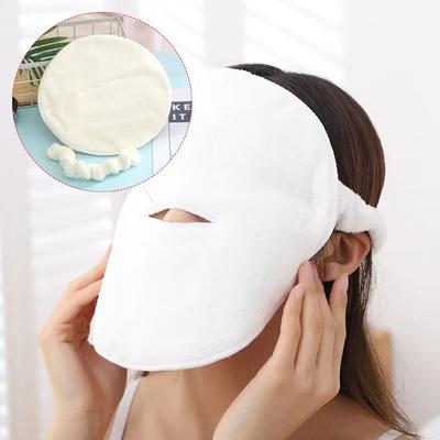 Inspired Finds Thick Facial Towel For Hot & Cold Compress Reusable Beauty Face Cloth 1 Hole With Strap