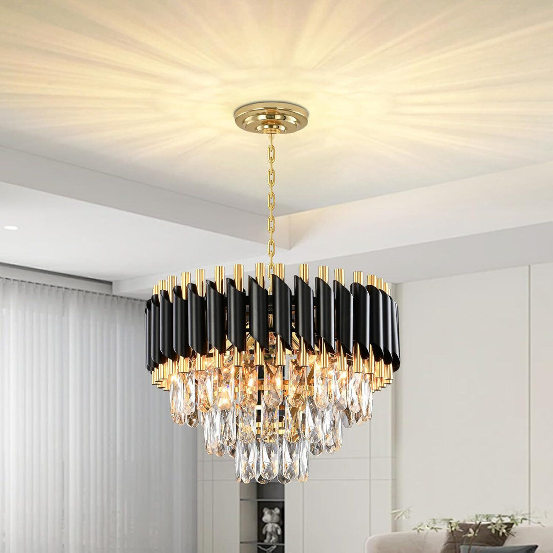 Canora Grey Beritan LED Chandelier Matte Black 36cm H X 40cm W X 40cm D