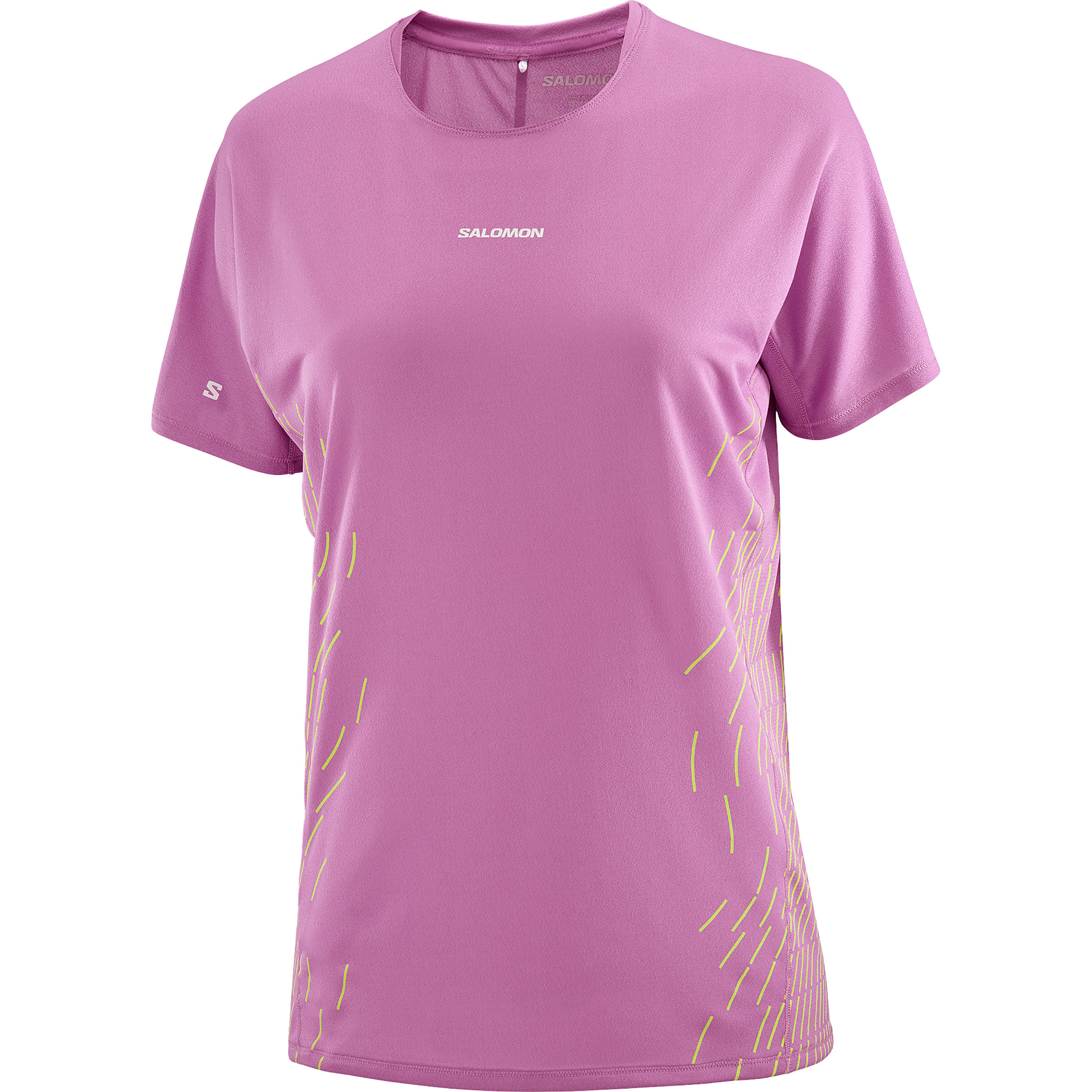 Salomon Sense Aero GFX Damen T-Shirts rosa Größe M Trailrunning | Laufen Atmungsaktiv