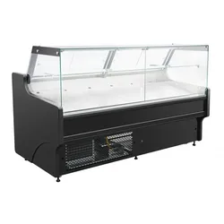 Kühlvitrine 370 l – Umluft – LED – Klappglas & Snack-Etage
