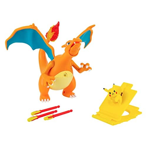 Bandai Pokémon Deluxe figuur met functie en Pikachu figuur, 15 cm en 5 cm