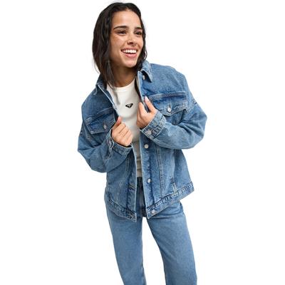 Jeansjacke ROXY "Salty Horizon", Damen, Gr. L, blau (surf wash vintage), Obermaterial: 100% Baumwolle., Jacken Jeansjacke
