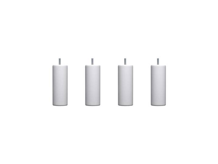4 pieds cylindriques bois blanc 25 cm