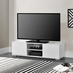 Fernsehtisch Werpen 34,5x120x40 cm weiß [en.casa]