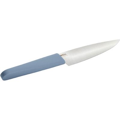 Universalküchenmesser WOLL "Cutting Edge", blau, Klingenlänge 12cm, Edelstahl, Kunststoff, Kochmesser, aus deutschem Edelstahl gemäß DIN 1.4116