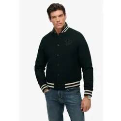 Superdry für Herren. M5012185A Varsity Monogram Jacke grün (XL), Lässig, Wolle