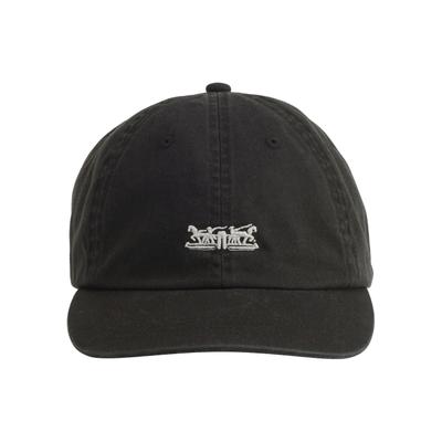 Baseball Cap LEVI'S "ROCKRIDGE DAD CAP", Herren, schwarz (anthrazit night), Web, Baumwolle, unifarben, Caps, mit Stickerei
