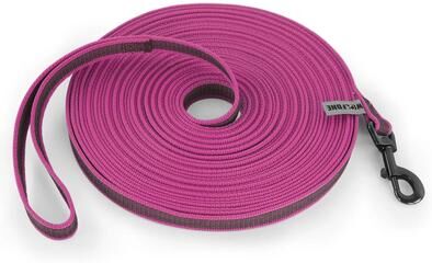 Inspired Living Freedom Glide Reflective Long Dog Leash For Training & Outdoor Walks pink 3m