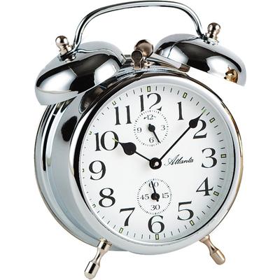Quarzwecker ATLANTA "1058-19", silber (silberfarben), Wecker, Retro Wecker