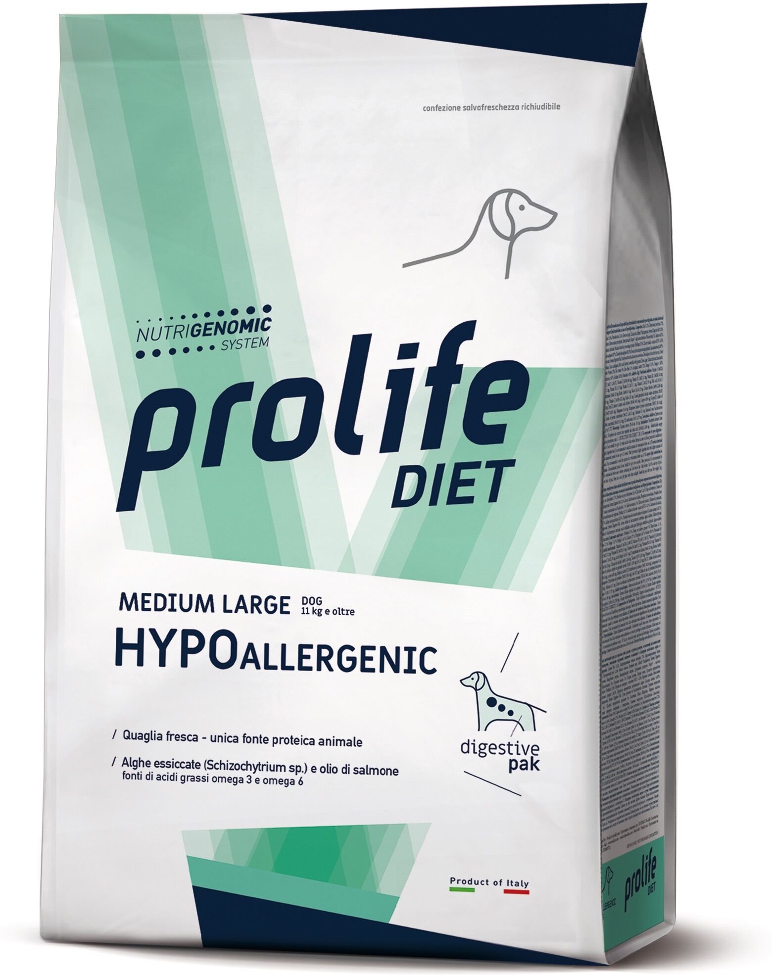 Prolife Cane Diet Hypoallergenic Medium&large Quaglia 2 Kg