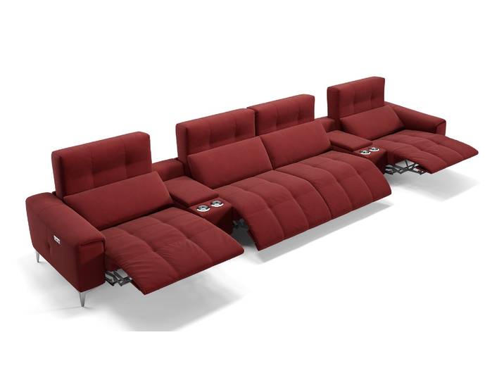 Lounge Stoff 4-Sitzer Kinosofa SALENTO Relax Couch