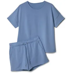 Tchibo - Kurzer Hausanzug - Damen - Gr. M - blau