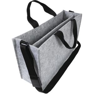 Sigel Laptoptasche Desk Sharing Bag Classic L, hellgrau, 100% recycelter Filz, bis 17,3 Zoll