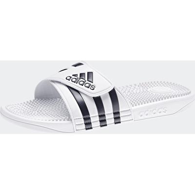 Badesandale ADIDAS SPORTSWEAR "ADISSAGE BADESCHLAPPEN", Damen, Gr. 48,5, schwarz-weiß (cloud weiß, core schwarz, ftwr weiß), Synthetik, Schuhe, Badelatschen