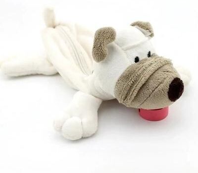 Uplift Essentials Plush Forest Animal Pencil Bag Creative Kawaii Storage Case High Yield Stationery Interaction Hub dog